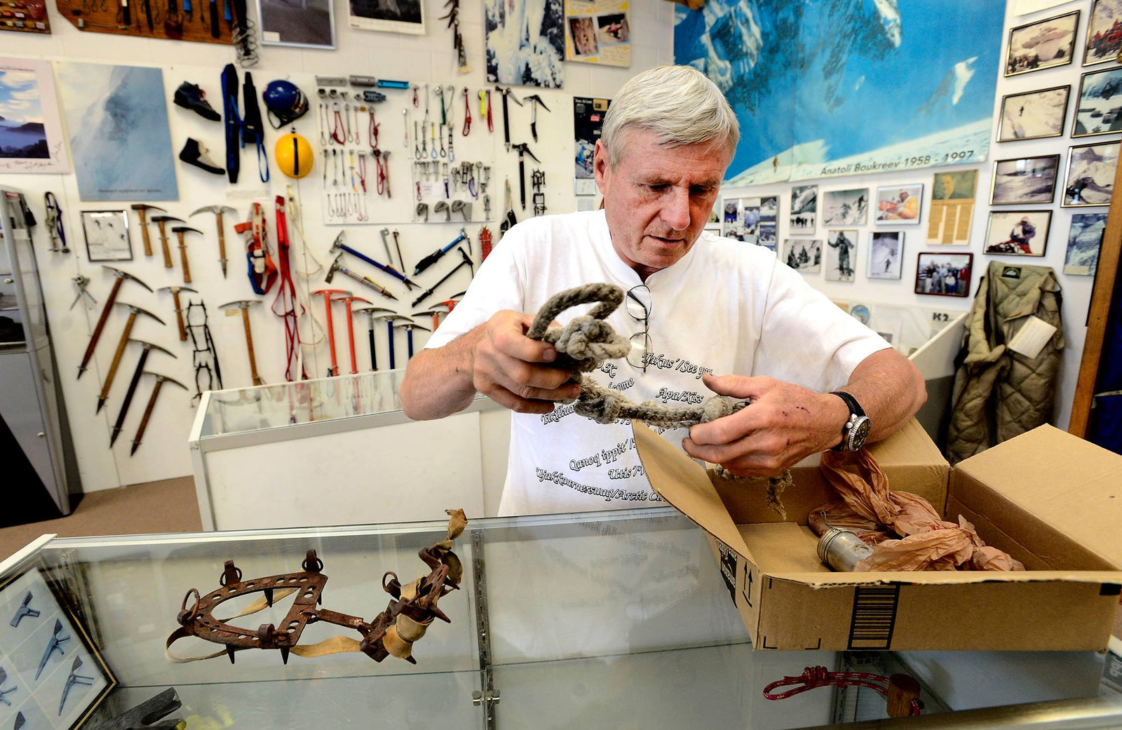 gary neptune sorting artifacts for the neptune museum