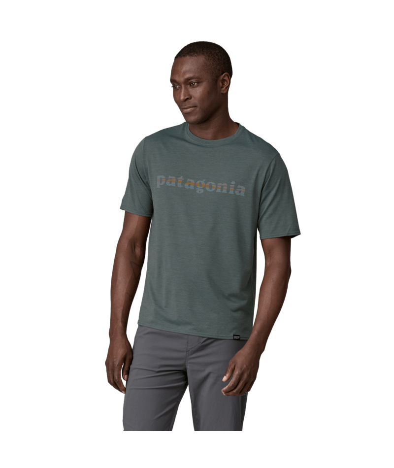 Cap Cool Daily Graphic Short Sleeve Shirt - Men's 73 Text Logo: Nouveau Green X-Dye / XS