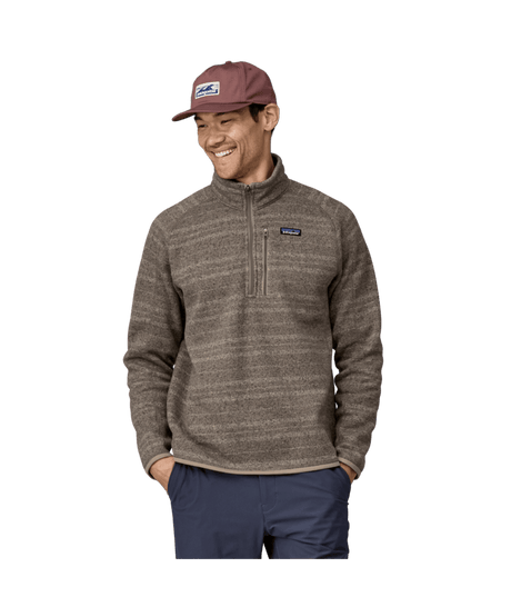 Better Sweater Quarter Zip - Men's Vinyl Stripe: Seabird Grey / XS