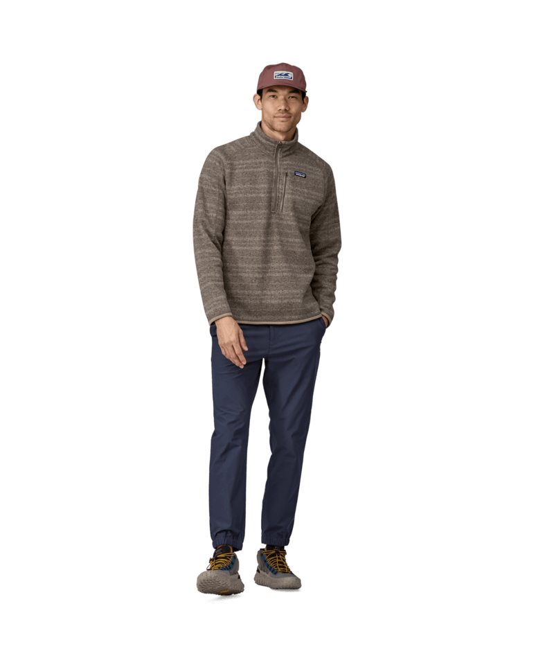 Better Sweater Quarter Zip - Men's Vinyl Stripe: Seabird Grey / XS