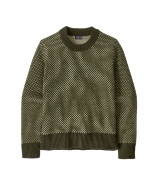 Recycled Wool-Blend Crewneck Sweater - Women's Ridge: Pine Needle Green / XS