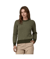 Recycled Wool-Blend Crewneck Sweater - Women's Ridge: Pine Needle Green / XS