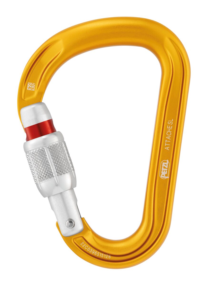 Attache Locking Carabiner Yellow