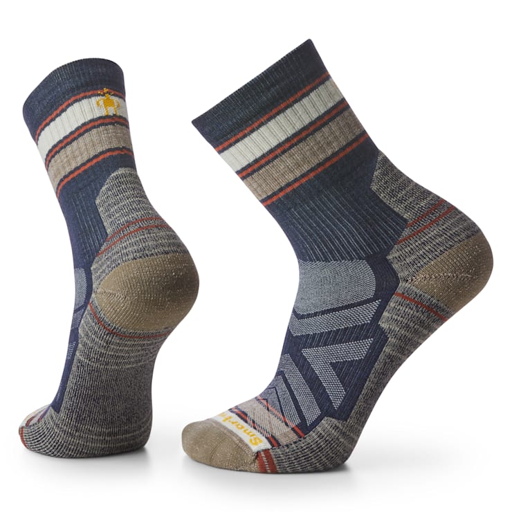 Hike Light Cushion Striped Mid Crew Socks - Men's