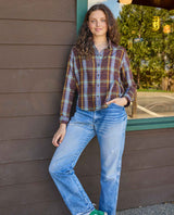 Re-Form Flannel Boxy Long Sleeve Shirt - Women's