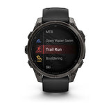 Fenix 8 47 Mm, Amoled, Slate Gray With Black Silicone Band