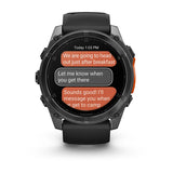 Fenix 8 51 Mm, Amoled, Slate Gray With Black Silicone Band