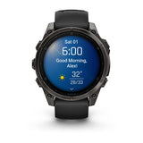 Fenix 8 47 Mm, Amoled, Slate Gray With Black Silicone Band