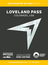 Backcountry Ski Map: Loveland Pass, Colorado.