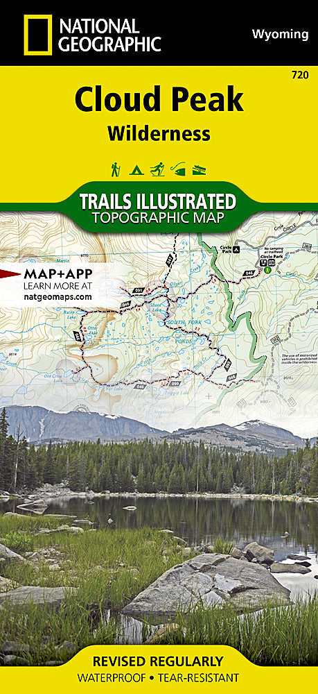 National Geographic Cloud Peak Wilderness Map (72)