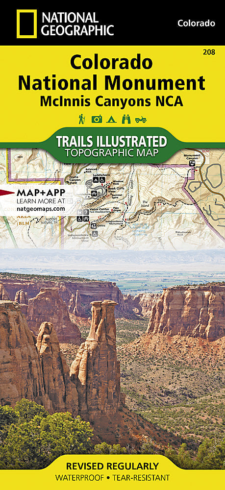 National Geographic Colorado National Monument Map [McInnis Canyons National Conservation Area] (208)