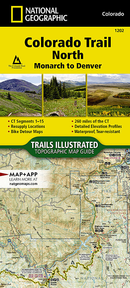 National Geographic Colorado Trail North, Monarch To Denver Map (122)