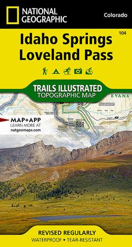 National Geographic Idaho Springs, Loveland Pass Map (104)