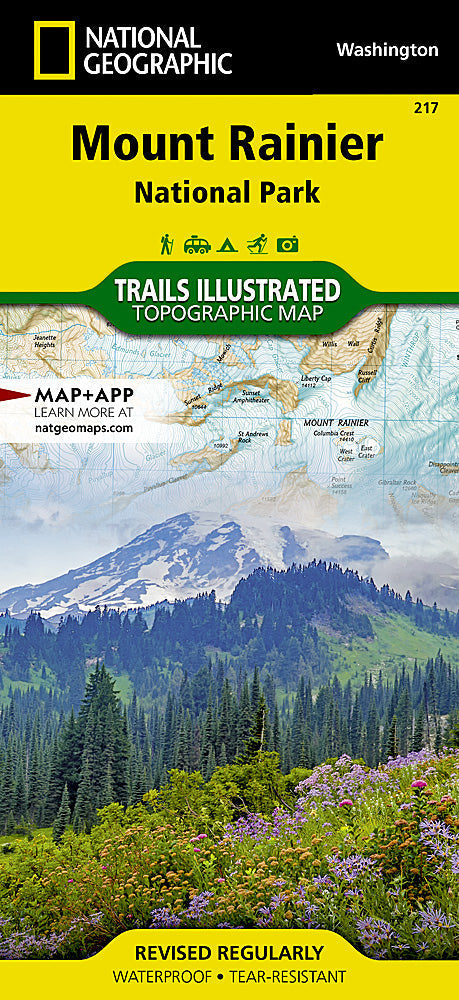 National Geographic Mount Rainier National Park Map (217)