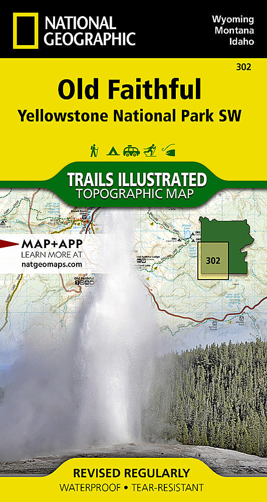 National Geographic Old Faithful: Yellowstone National Park Sw Map (32)